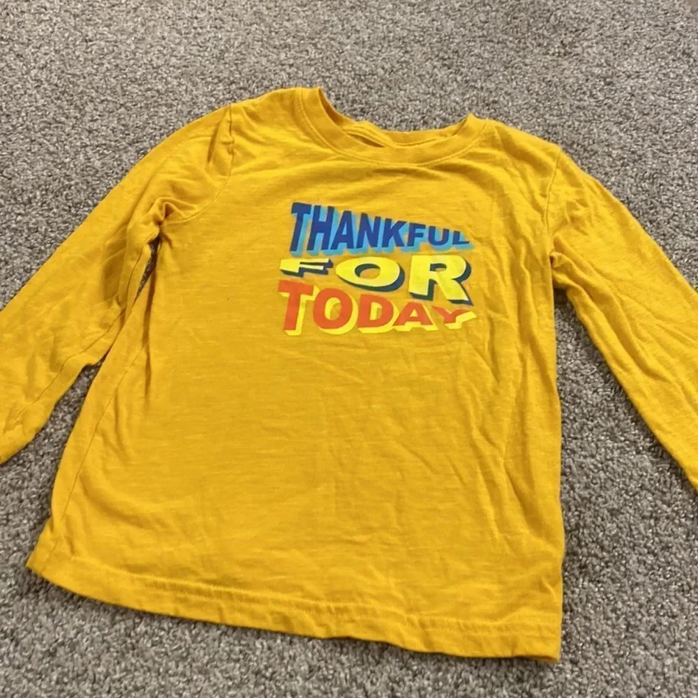 Kids Thanksgiving Day T Shirt long sleeved tee 4T Yellow